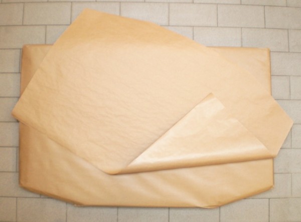 Blumenpapier Bögen 60x100 abgeschnittene Ecken Braunkraft 50g (20kg)