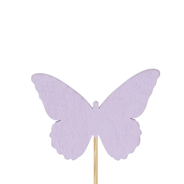Beistecker Schmetterling Ivy 6x8cm 12cm lila (24 Stück)