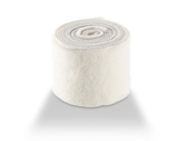 Wolle/Filz > Topfband 150mm x 5mtr creme/weiß