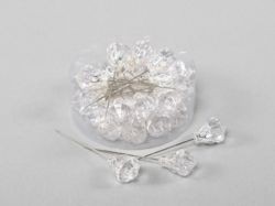 Stecknadeln 18mm Diamant transparent 24 Stück