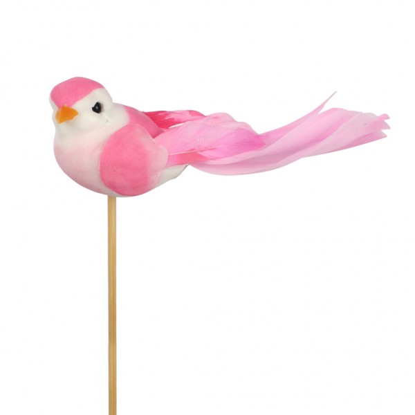 Beistecker Vogel Pájaro 11x4cm pink (25 Stück)