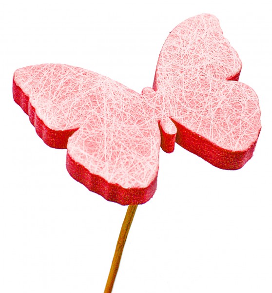 Beistecker Schmetterling Schaum rot 7cm (25 Stück)