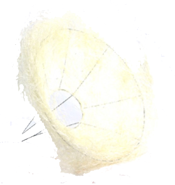 Bouquethalter Sisal 25cm weiß 100 Stück