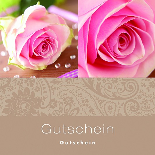 Grußkarten Roses between diamonds (12 Stück)