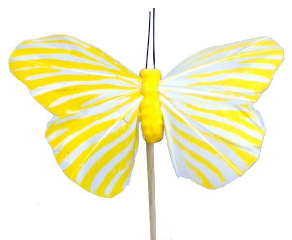 Beistecker Schmetterling Monarch gelb 7x11cm (25 Stück)