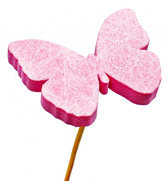 Beistecker Schmetterling Schaum pink 7cm (25 Stück)