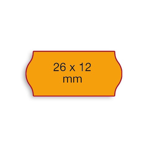 Etiketten Contact 26x12mm orange Fluor G2 Permanent 1500 Stück