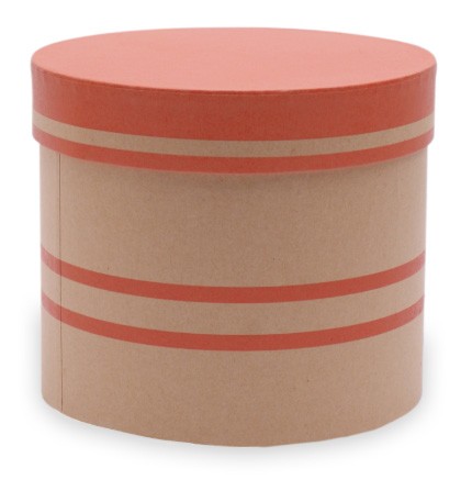 Hutschachtel foliert d=15cm x h 13cm Duo Lines rot-orange