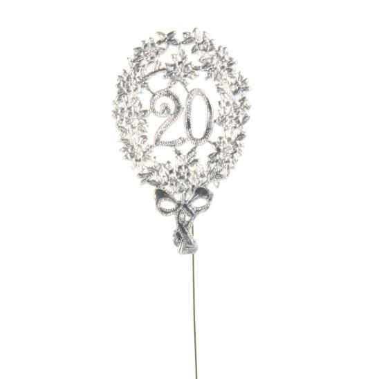 Jubiläumszahlen "20" silber á10 St