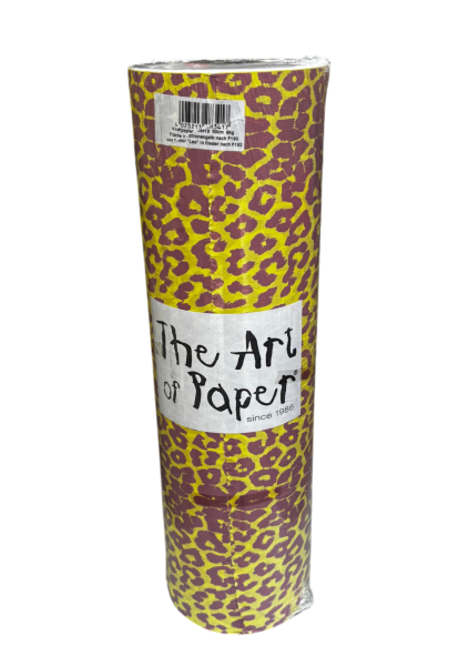 Blumenpapier 50cm 35g "Leopard" zitrone/flieder