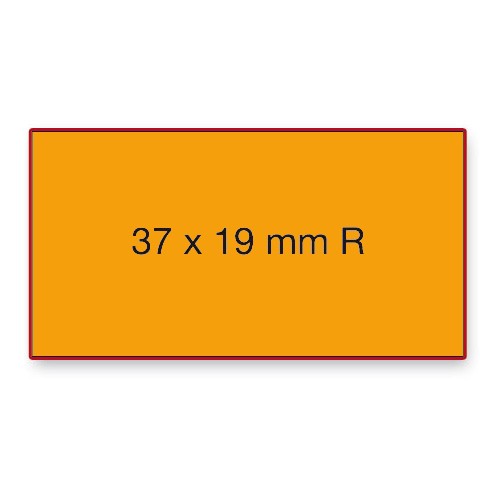 Etiketten Contact 37x19mm orange Fluor Permanent 1000 Stück