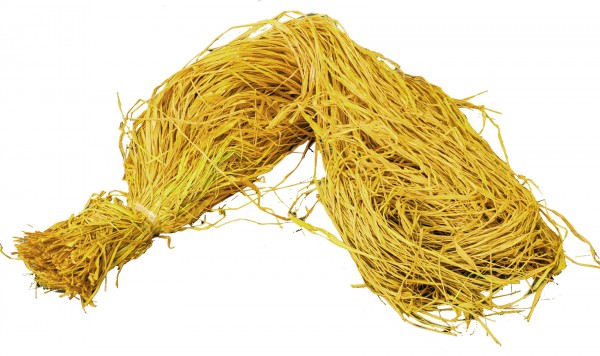 Raphia Bast gefärbt gelb 500g