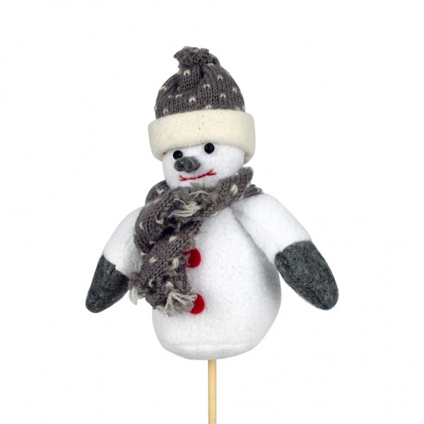 Beistecker Schneemann Plüsch 15x12cm (10 Stück)