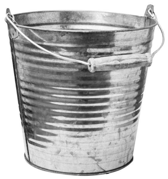 Zinkeimer mit Riffel 19,5x19cm