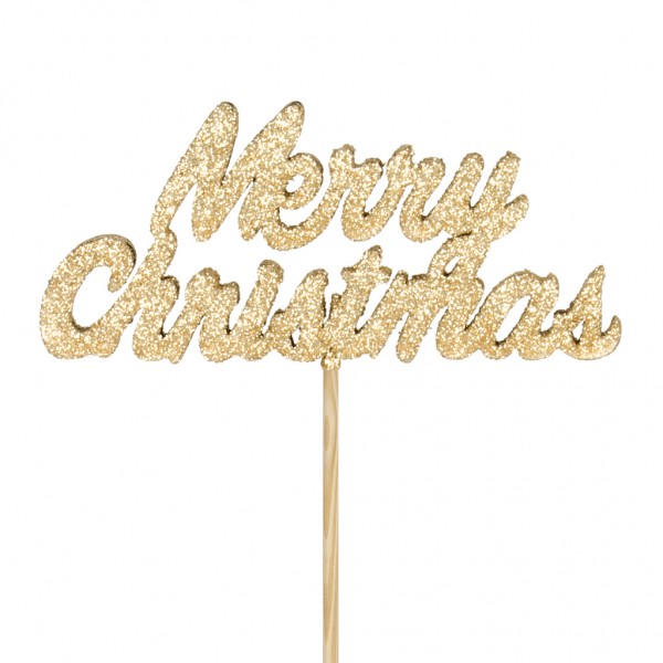 Beistecker Banner Merry Christmas 4x10cm 50cm (25 Stück)