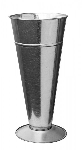 Zinkvase rund mit Fuß Ø19/42cm AZI584
