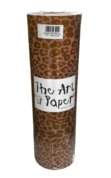 Papier 50cm 35g "Leopard" rosenholz-gold