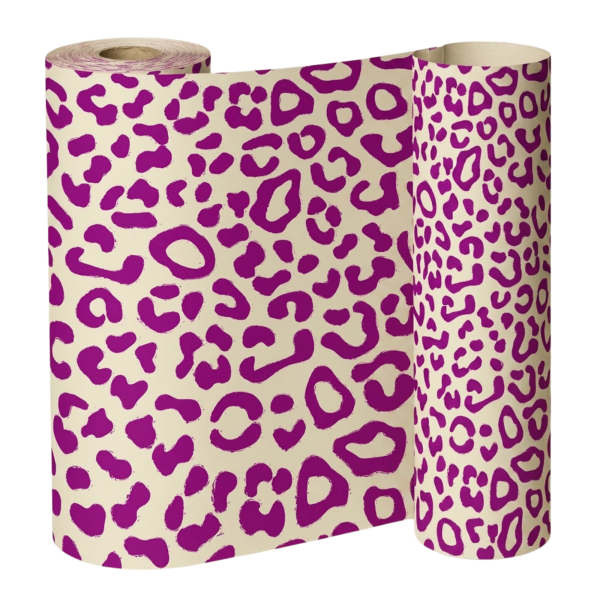 Manschettenpapier 25cm/100m "Leo" créme/lila