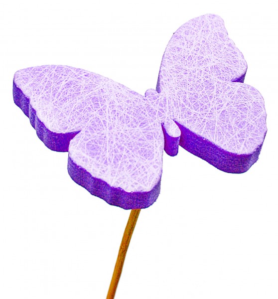 Beistecker Schmetterling Schaum lila 7cm (25 Stück)