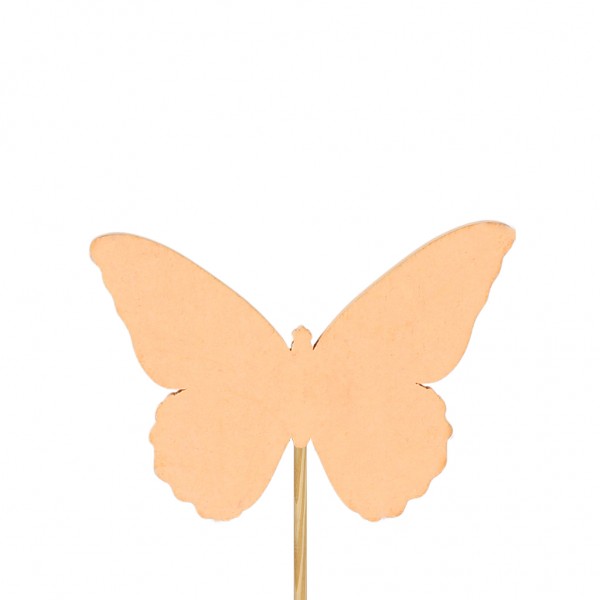 Beistecker Schmetterling Ivy 6x8cm 50cm orange (25 Stück)