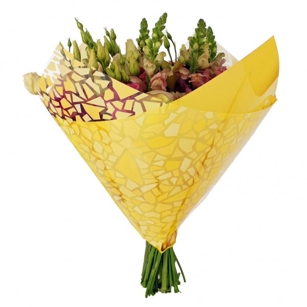 Blumentüten 35/35 Oblique Mosaic gelb (25 Stück)