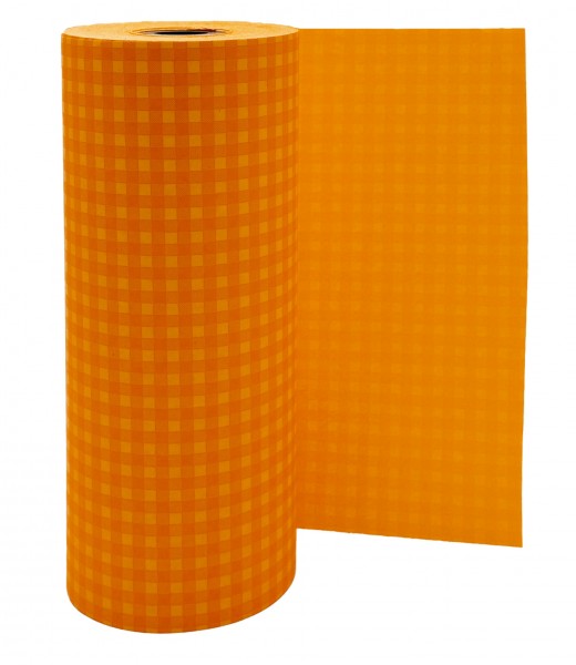 Manschettenpapier 25cm/100m Karo orange
