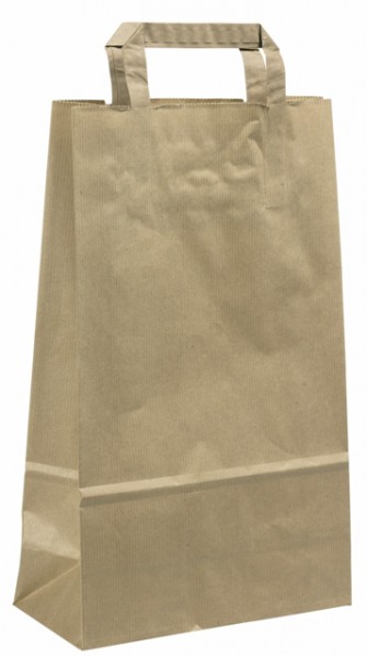 Tragetasche Papier 22x11x36cm Natur 250 Stück