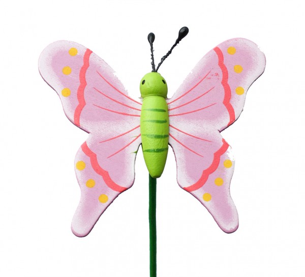 Beistecker Schmetterling auf Stock lila (24 Stück)
